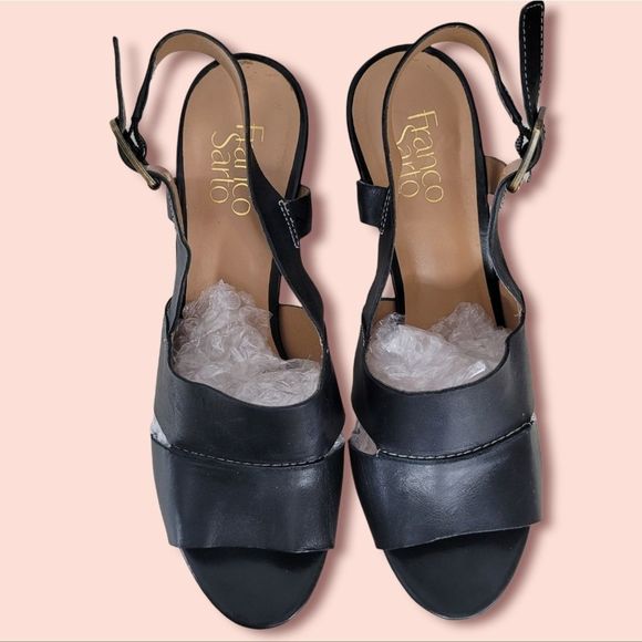 NWT Franco Sarto slingback platform leather heels size 10 "milla" - Picture 4 of 5